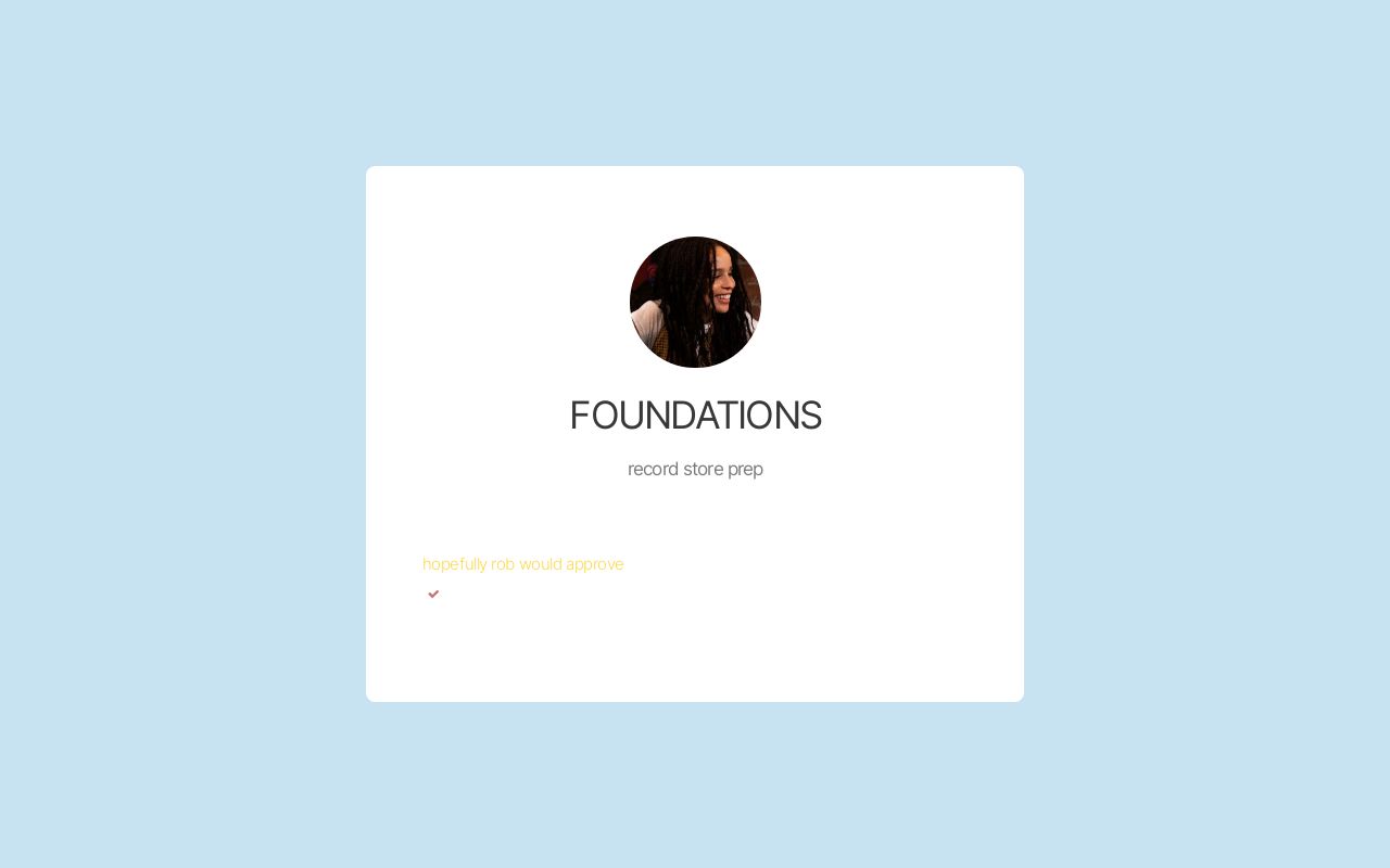 Carrd profile picture for @foundations